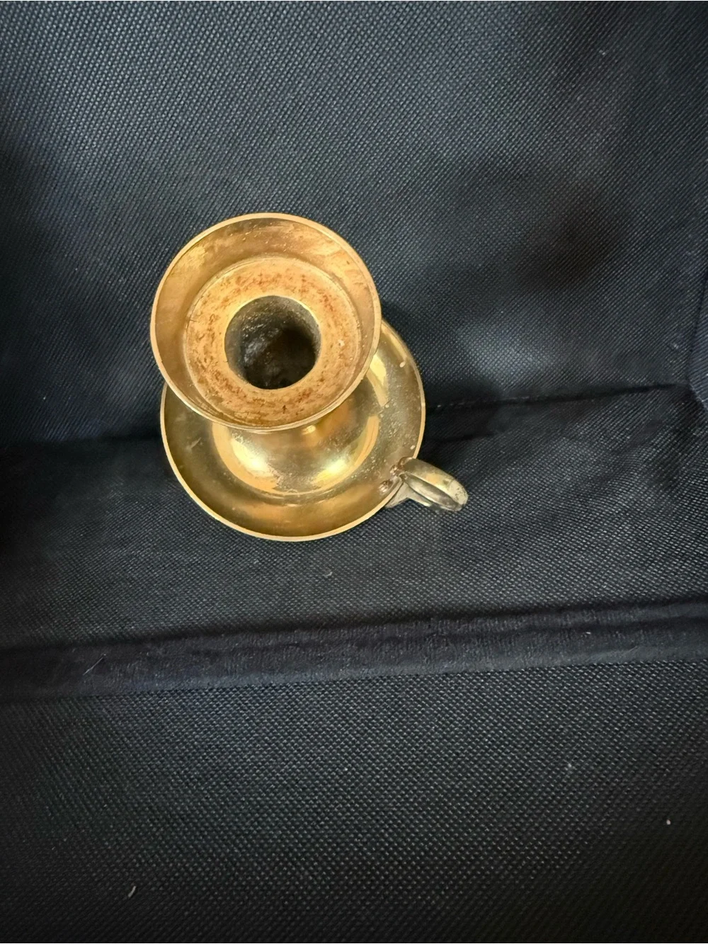 Brass Chamberstick Candlestick Holder taper finger loop OSK